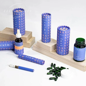 Wholesale Factory Supply Essential Oil Bottle Storage Paper Tube Packaging Environmental Box