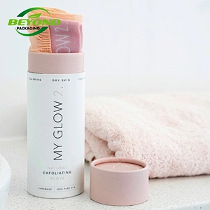 Custom Size Beautiful Design Round Cylinder Craft Material  Environmental Protection Gift Box Packaging For Towel