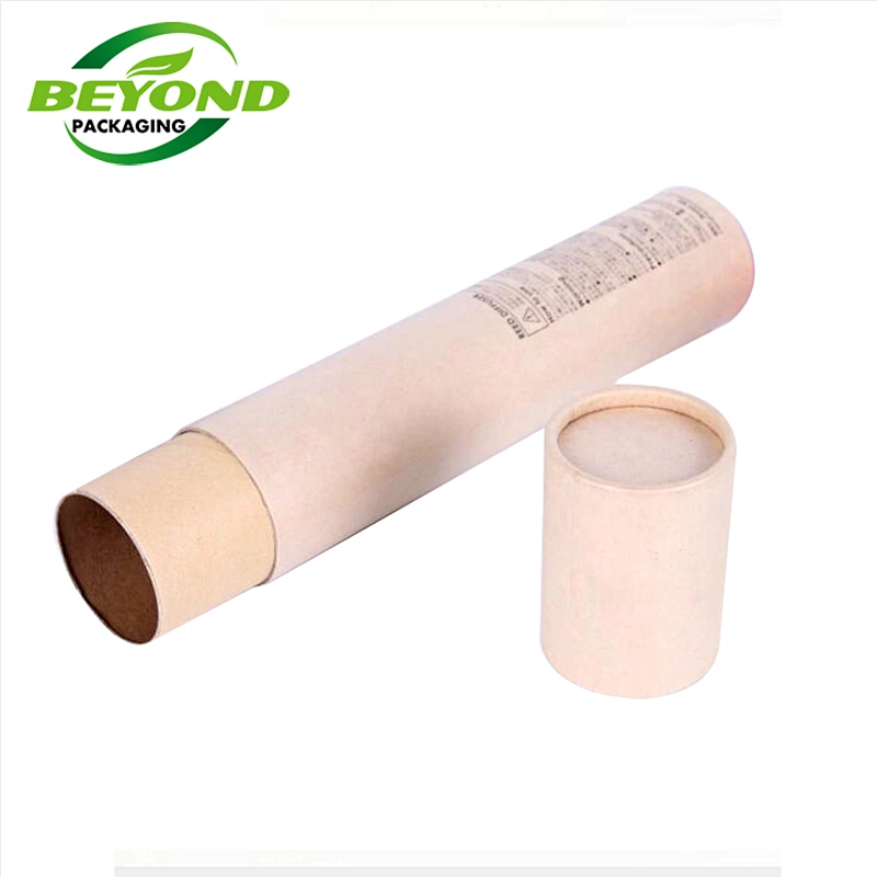 Incense packaging for custom printing logo luxury eco friendly empty round small diameter kraft paper tube