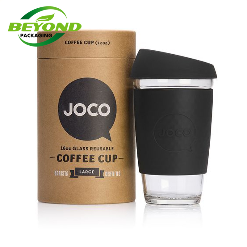Biodegradable Recycled Large Diameter Cardboard Empty Water Bottle Kraft Paper Tube Cylinder Packaging Round Box