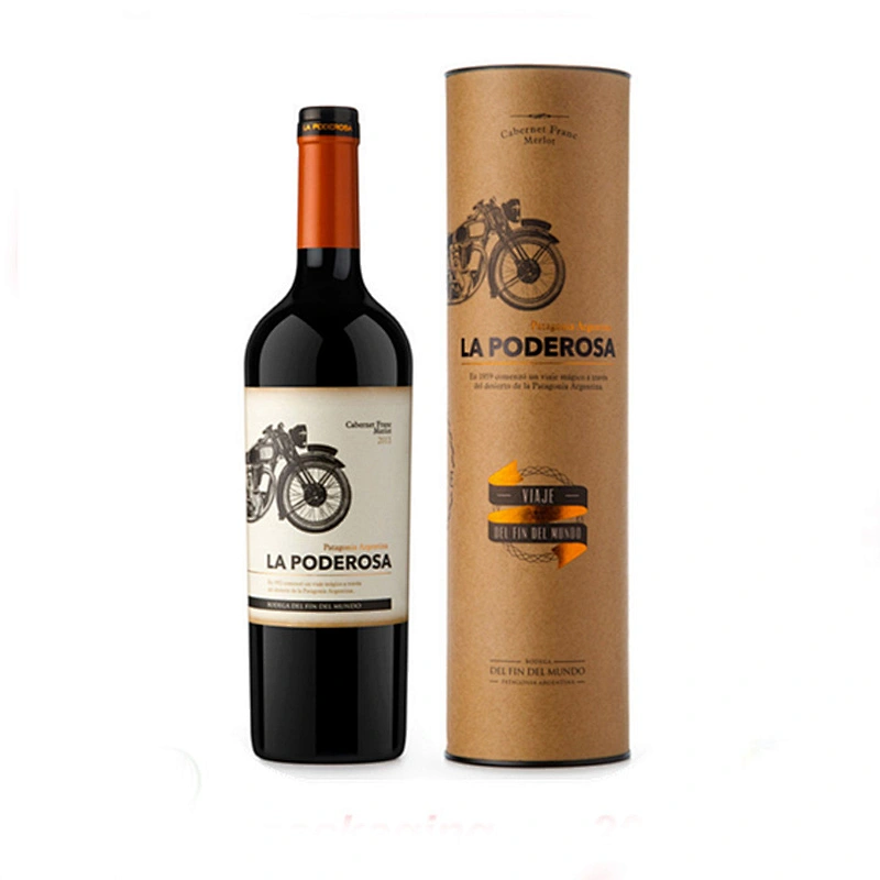 Round Unique Design Handmade Paper Tube Packing Round Cardboard Box For Wine