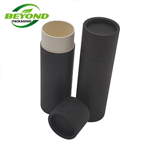 Eco-friendly deodorant stick container 7g 0.3oz 60g 2oz 75g 2.5oz black lip balm kraft paper tube