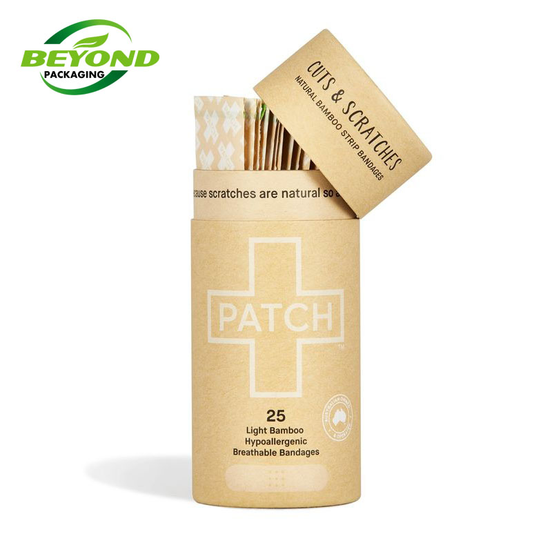 custom various size health food paper tube container for collagen powder beauty-slimming tea Vitamin tablets packaging with lid