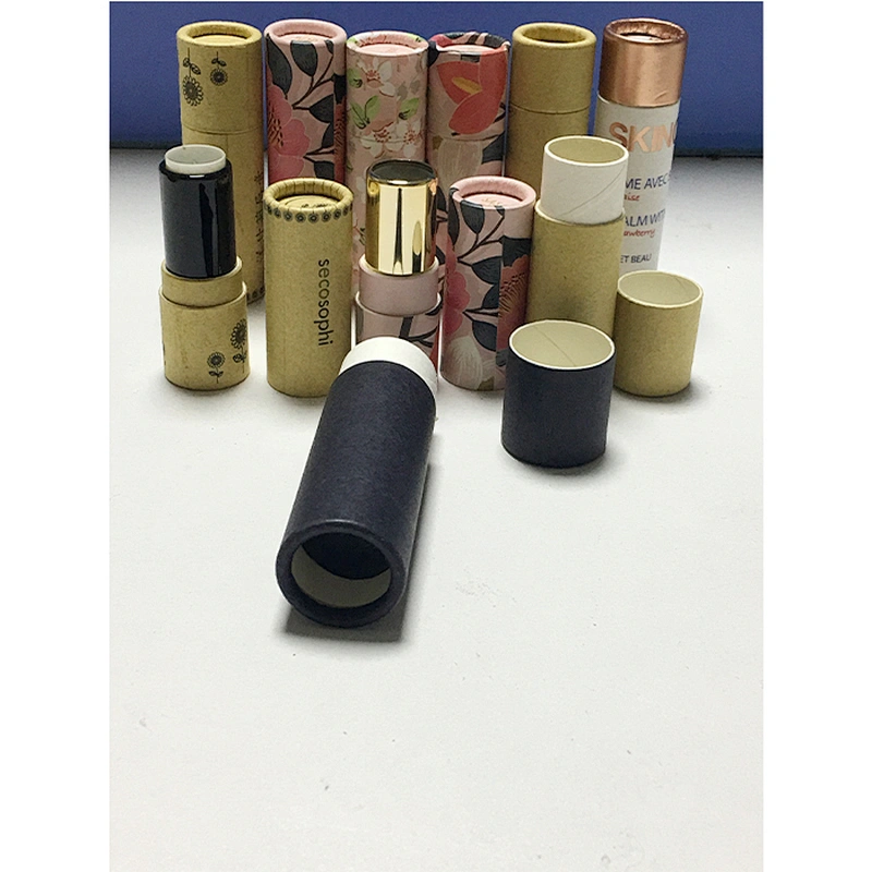 Wholesale Recyclable Twist Up Paper Tube Custom Lipstick Tube Packaging Design Gift Box