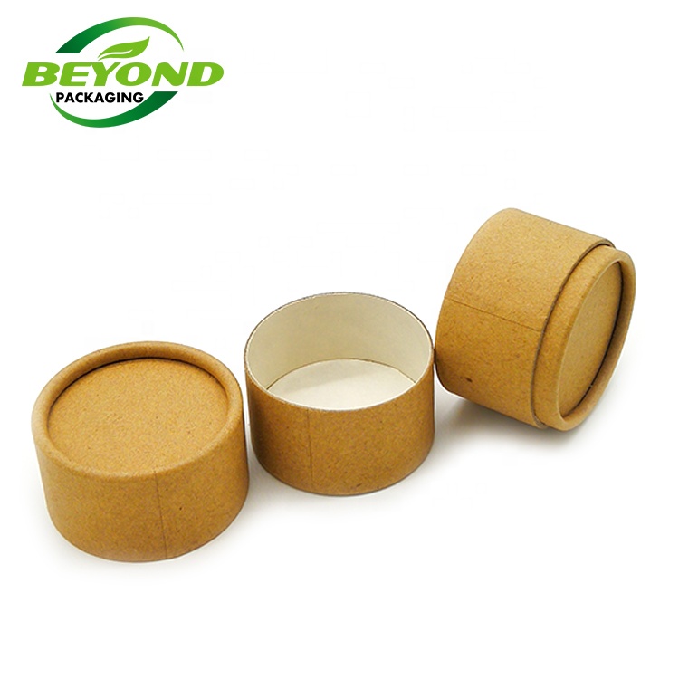 Custom High Quality Biodegradable Cylinder Cardboard Kraft Paper Tube Jar For Lip Balm/Deodorant Stick Packaging