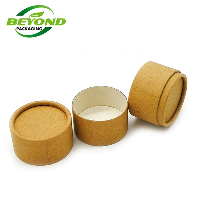 Custom High Quality Biodegradable Cylinder Cardboard Kraft Paper Tube Jar For Lip Balm/Deodorant Stick Packaging