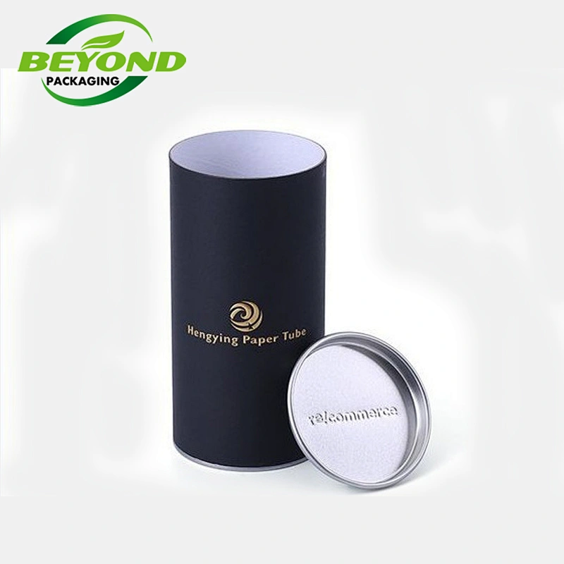 Food Grade High Quality Round Cylinder Custom Printing Cans Metal Food Tin Box for Tea Packaging With Metal Tin Lid