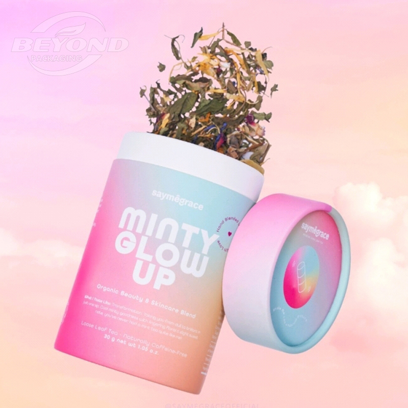 Colorful Custom Design Environmental Protection Tea Packaging Paper Tube For Loose Tea
