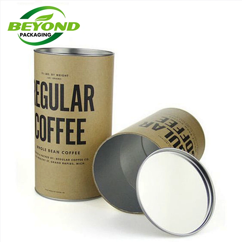 Food Grade High Quality Round Cylinder Custom Printing Cans Metal Food Tin Box for Tea Packaging With Metal Tin Lid