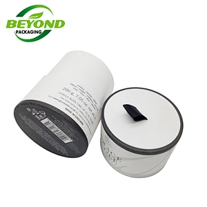 100% Recycled Material Custom Logo Luxury Cylinder Round Gift Hat Box Candle Paper Tube Packaging