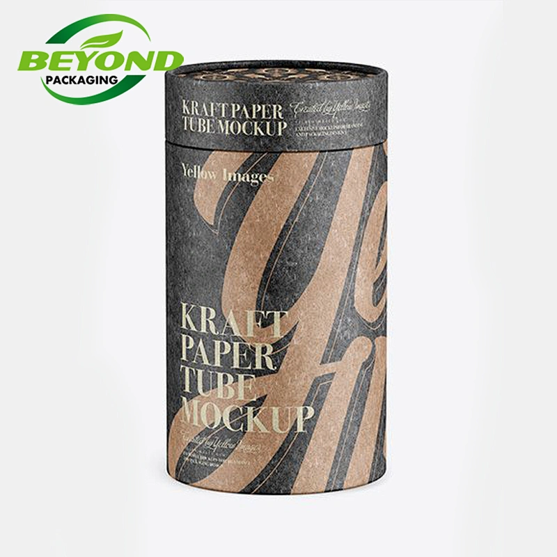 Wholesale 100% Recycled Material Round Kraft Core Cylinder Boxes Roasted Bean Coffee Packaging Cardboard Tube