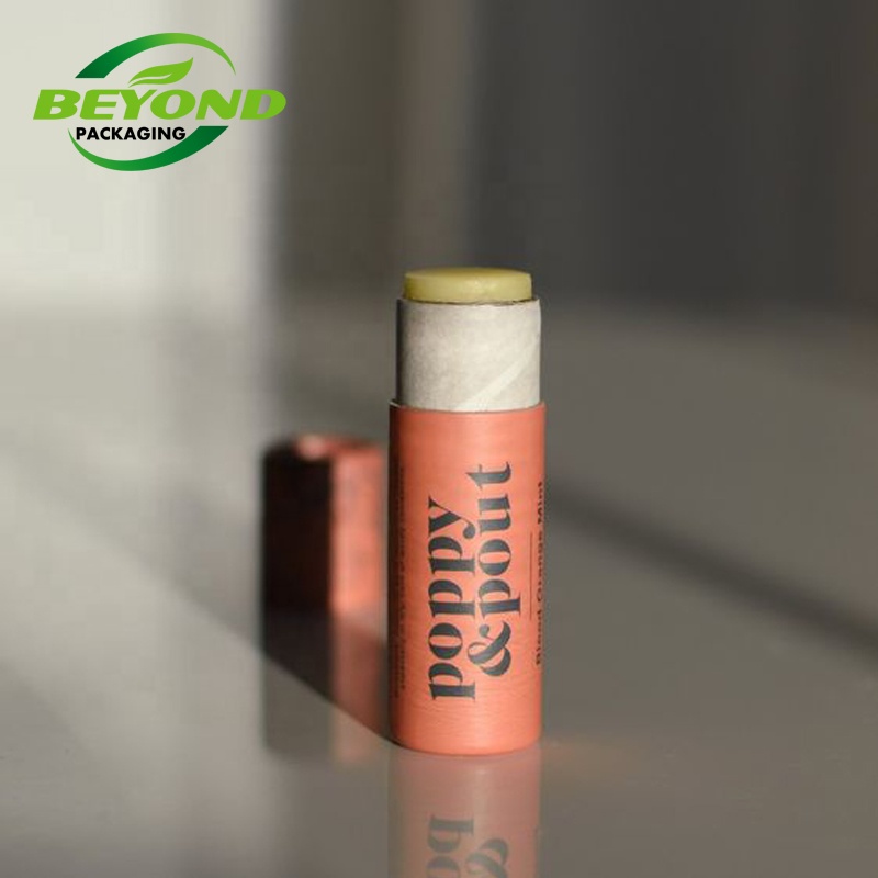 Biodegradable Packaging Food Grade Kraft Paper Cardboard Tube For Lip Balm Deodorant Stick Paper Tube Container