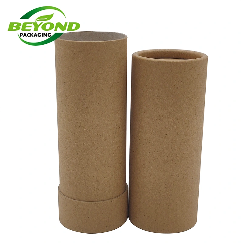 High Quality 100% Biodegradable 3oz Lip Balm Paper Tube With Push Up Bottom Function Lip Balm Paper Container