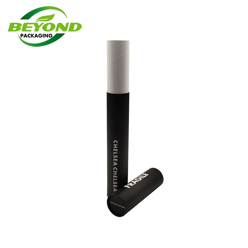 Empty Recyclable Yoga Mat Packing Black Paperboard Alcore 76*12 Paper Tube USA Mailing Paper Core With End Lids