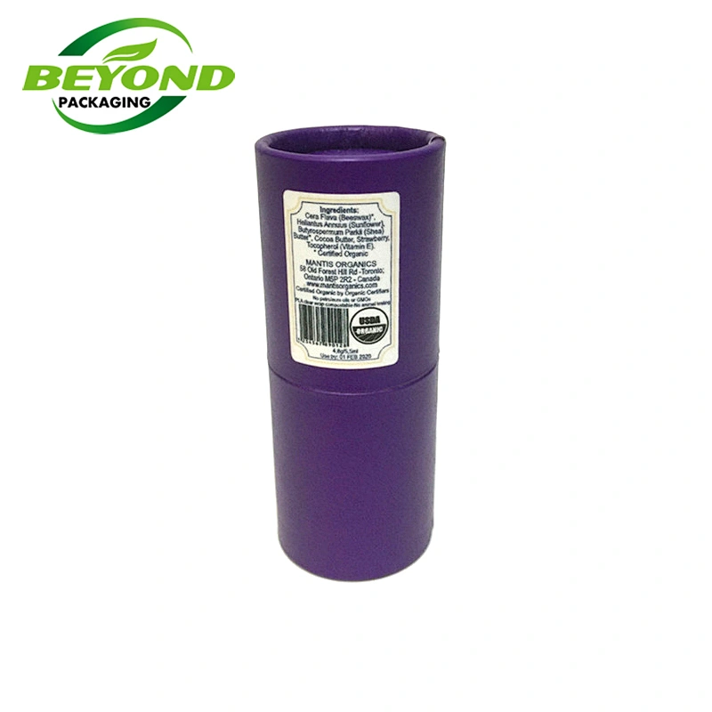 Wholesale Recyclable Cardboard Custom Design Twist Up Paper Tube For Lip Balm and Deodorant