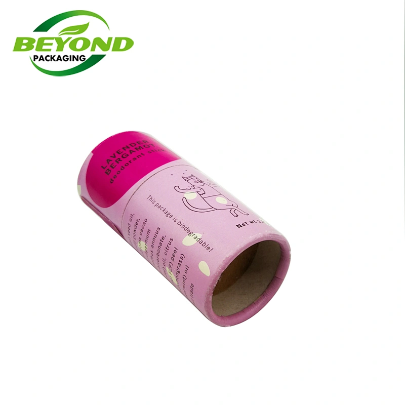 Eco Friendly Custom Design Biodegradable Kraft Cardboard Recycled Envase Deodorant Directly Packaging Push Up Paper Tube Carton