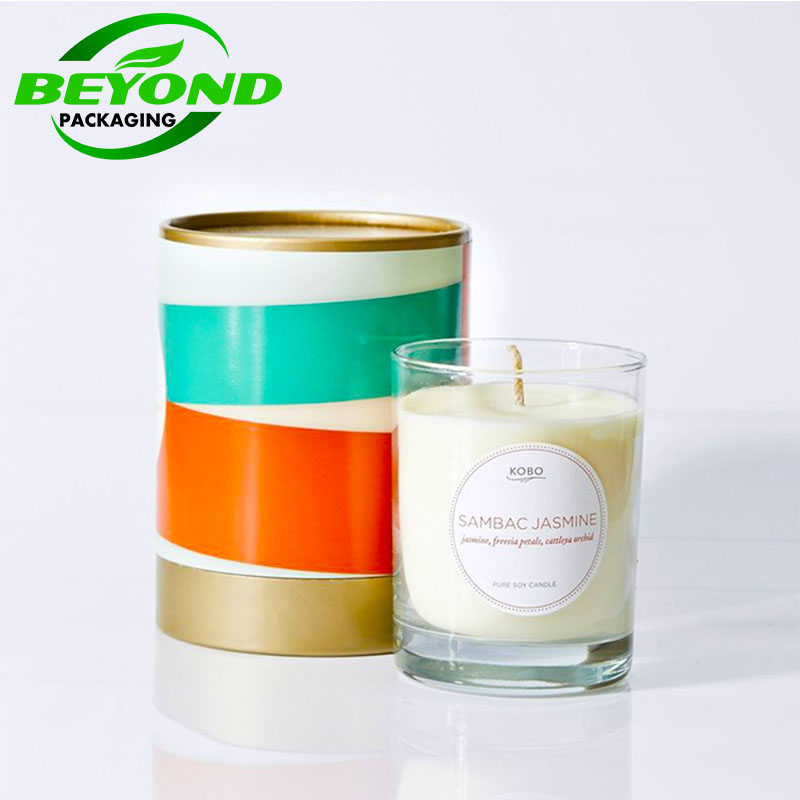 Customized Recycled High Quality Size Cheap Price Kraft Round Box Paper Tube For Candle Packaging with Logo