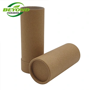 High Quality 100% Biodegradable 3oz Lip Balm Paper Tube With Push Up Bottom Function Lip Balm Paper Container