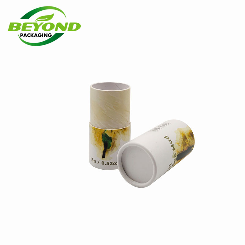 10ml 15ml 20ml 30ml glass dropper bottle recycled kraft cardboard with CMYK printing round art paper cosmetic packaging