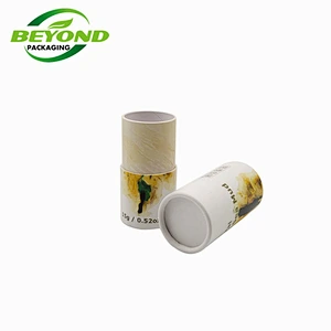 10ml 15ml 20ml 30ml glass dropper bottle recycled kraft cardboard with CMYK printing round art paper cosmetic packaging