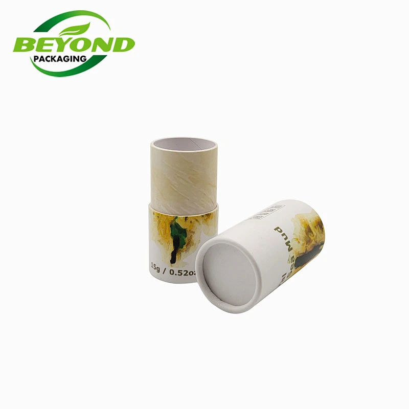 10ml 15ml 20ml 30ml glass dropper bottle recycled kraft cardboard with CMYK printing round art paper cosmetic packaging