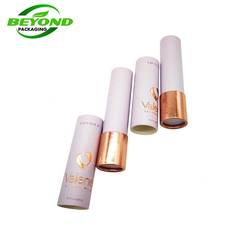 Biodegradable Luxury Eco Friendly Recycled High Quality Empty Cardboard Lip Gloss Tube Packaging With Custom Design