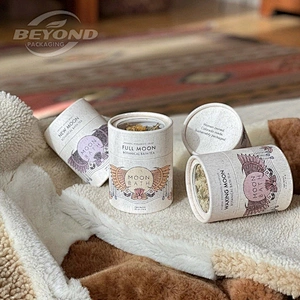 Biodegradable Recycled Material Cardboard Custom Design Candle Paper Packaging Tube Boxes