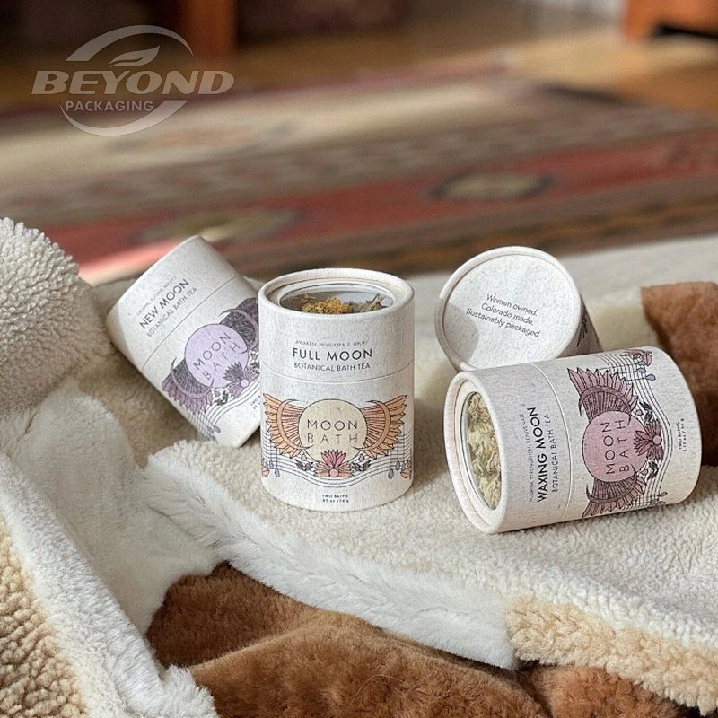 Biodegradable Recycled Material Cardboard Custom Design Candle Paper Packaging Tube Boxes