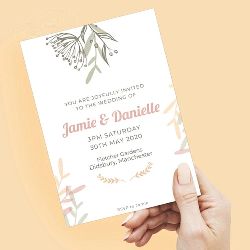 Custom Printing High Quality Colorful Paper Thank You Cards With Logo Thank You Business Wedding Card Paper Printing