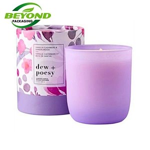 Recyclable Colorful Printing Custom Size Kraft Candle Paper Tube Packaging Box