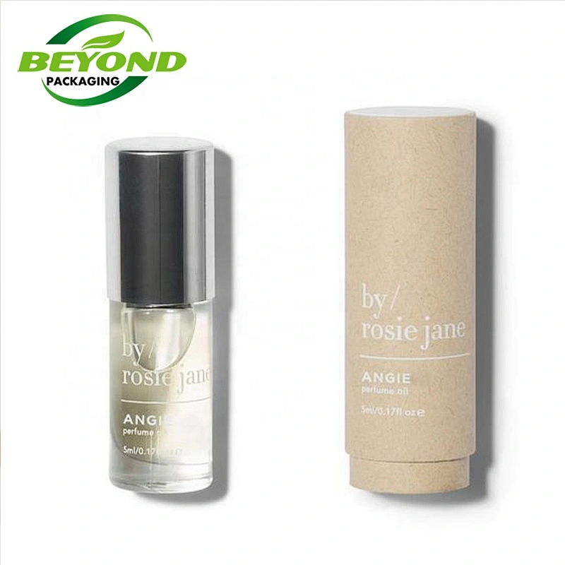 Luxury High-end Custom Design Cylinder Paper Cardboard Perfume Bottle Paper Tube Packaging Cosmetic Drop Bottle Packaging