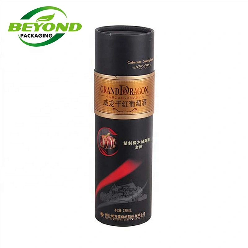 biodegradable poster mailing paper tube custom wine kraft cylinder tube packaging for wine bottle Hot sale products