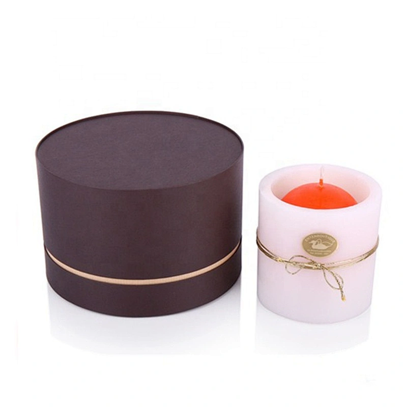 hot sale Recyclable black and white kraft biodegradable cardboard round pipe paper circle tube candle package with custom logo