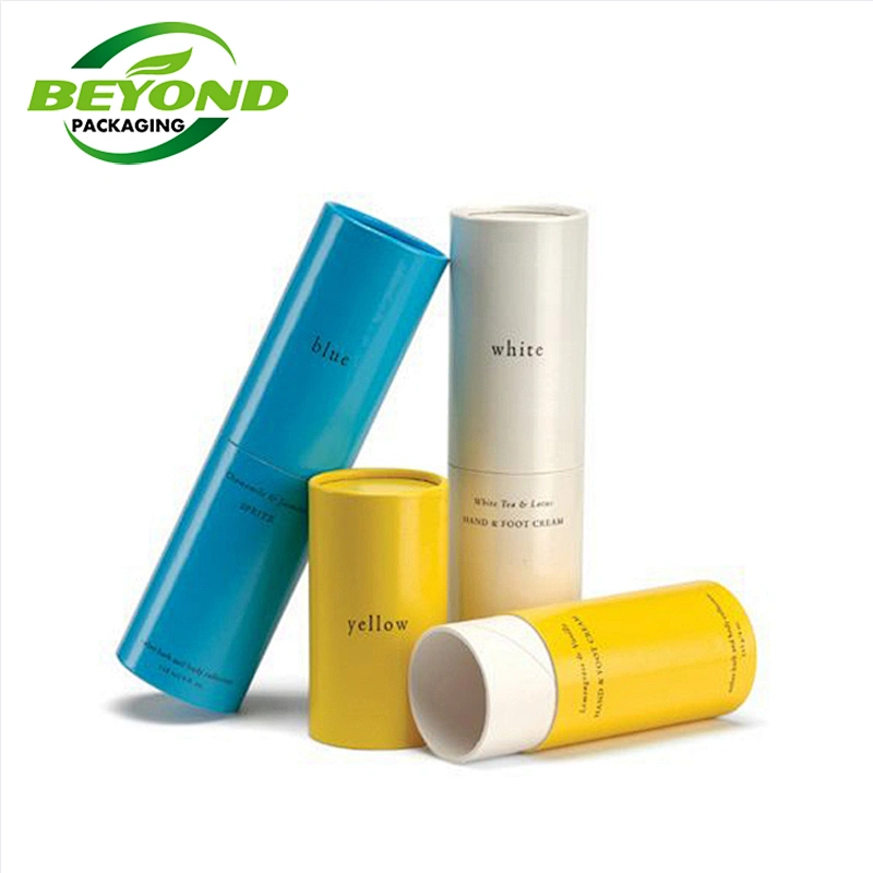 essential oil purple cylinder custom OEM cosmetic serum 30ml 50ml bottle skincare plastic free packaging tube with foam