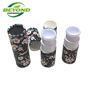 Wholesale Recyclable Cardboard Custom Design Twist Up Paper Tube For Lip Balm and Deodorant