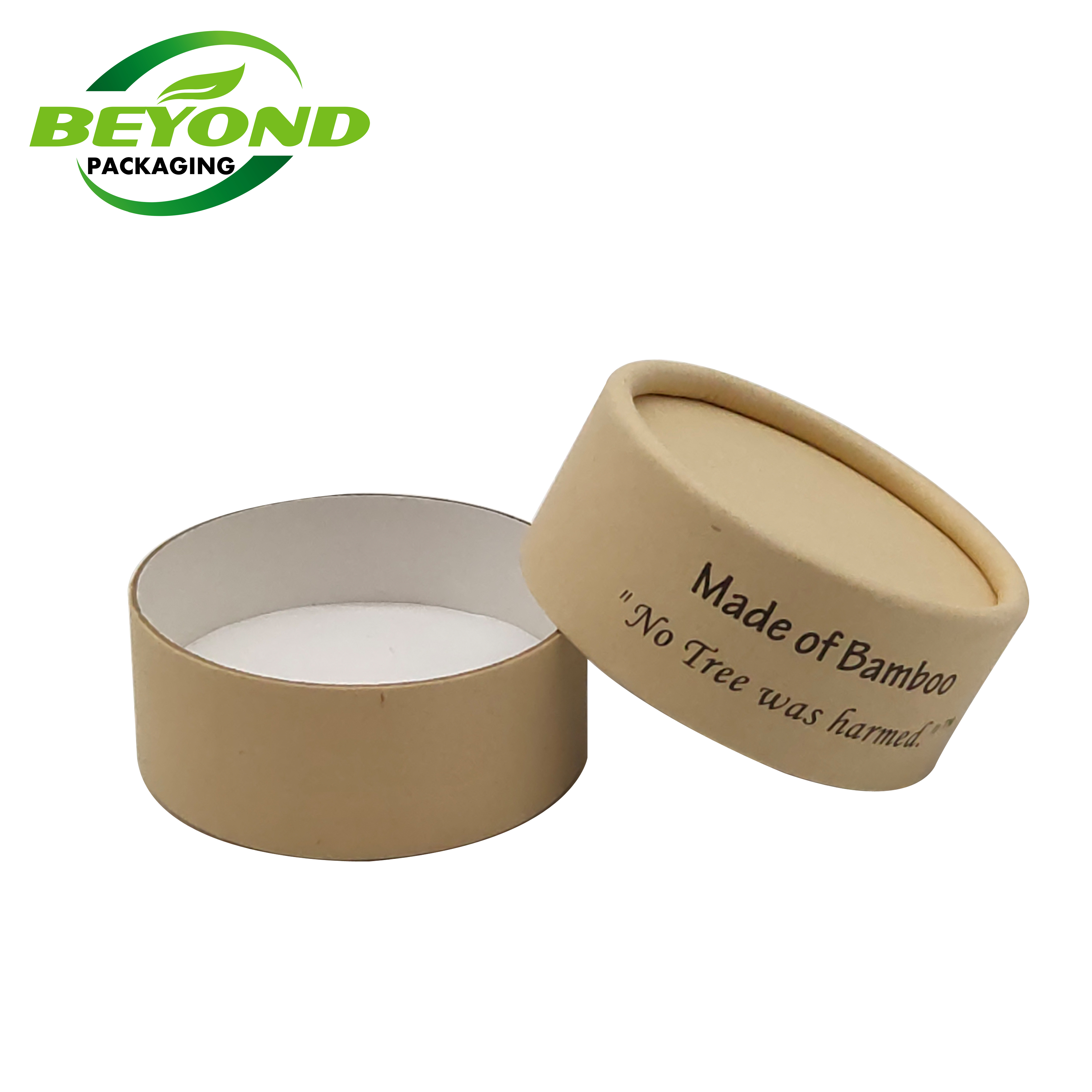 Biodegradable  kraft natural bamboo cardboard 30 g eco containers lip balm paper jar for deodorant