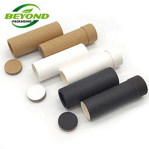 Eco friendly Biodegradable Custom Natural Kraft Paper Cardboard Push Up Paper Tube For Lip Balm Packaging