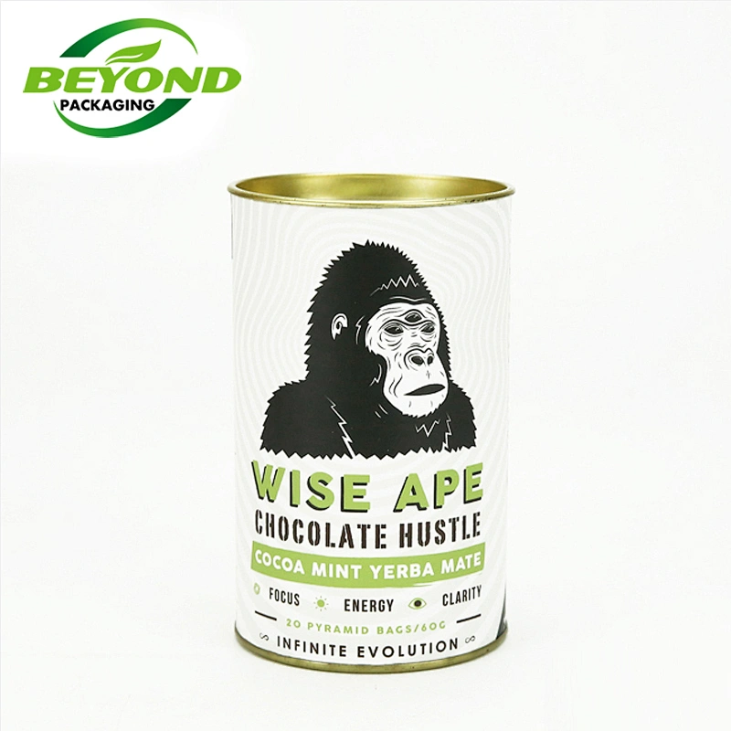 Biodegradable Food Grade Paper Tube Box Month With Sealing Recycled Paper Can Packaging For Pet Food With Customized Design
