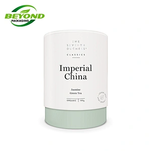 2021 Eco Friendly Paper Tube Herbal Tea Honey Coffee Canister Round Box Gift Paper Tube with Aluminum Foil Inside