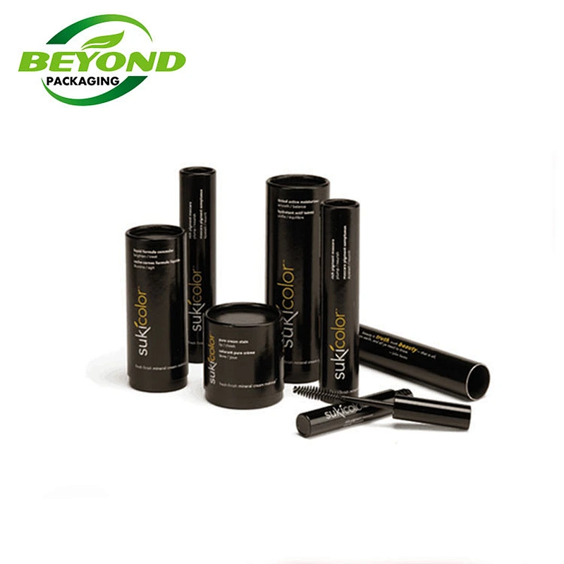 Luxury Customized Cosmetic Product Cylinder Paper Tube Roll Edge For Essential Oil Lipstick Lip Gross Bottle Packaging