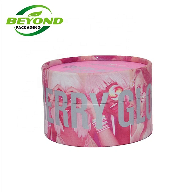 Eco friendly custom printing Girl's cosmetic paper packaging box pink loose powder paper tube with sifter inside, Skin-friendly