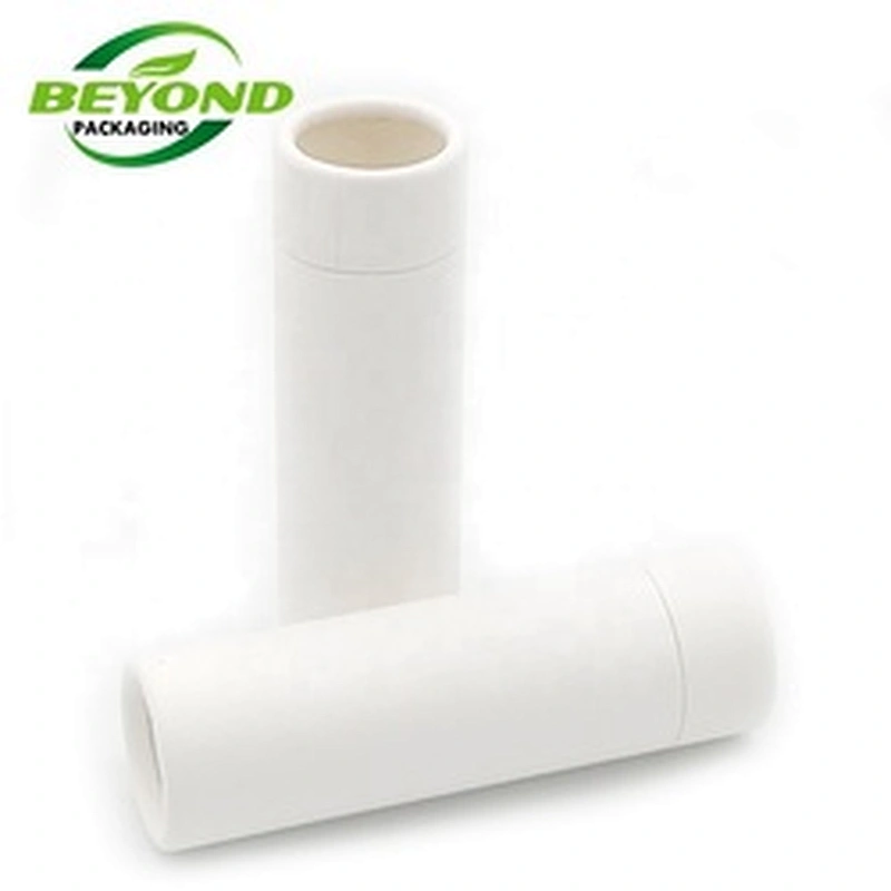 0.5oz 14g 100% biodegradable packaging cardboard push up deodorant stick containers white black brown kraft lip balm paper tube