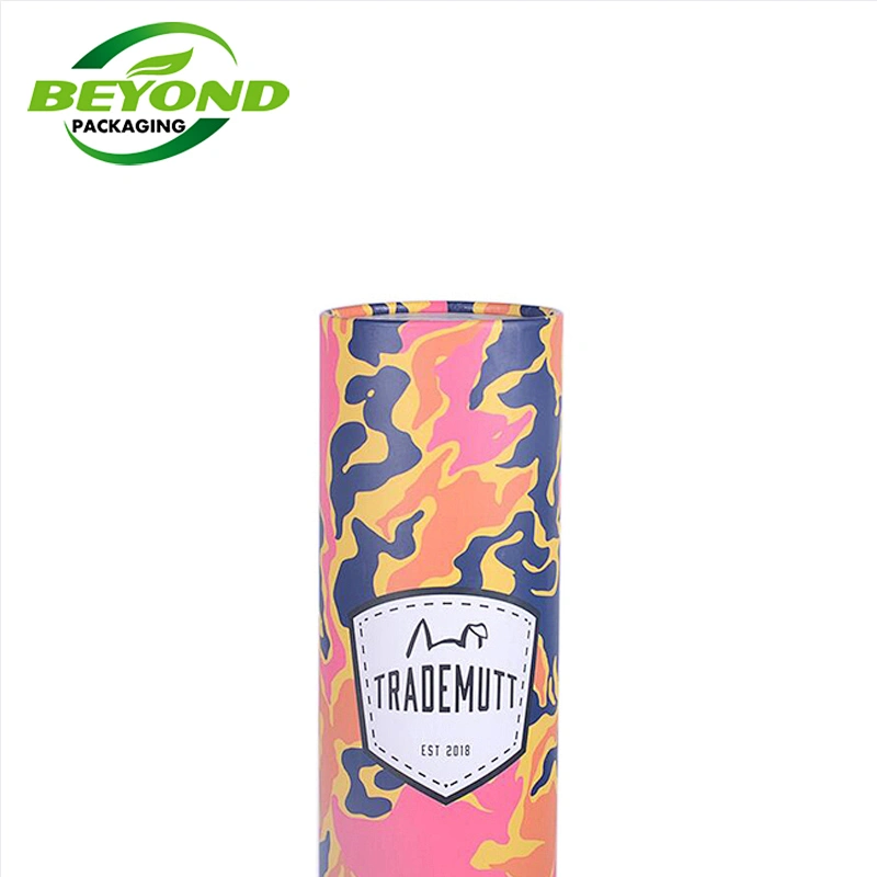 Custom design printed kraft cylinder packaging box eco friendly shipping tubes, colorful paper poster mailing tube