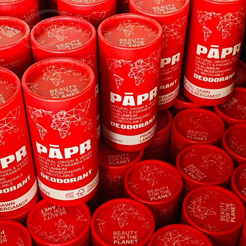 Environmental Protection Paper Tube Cylinder Matches Custom Logo Package For Food Bottle