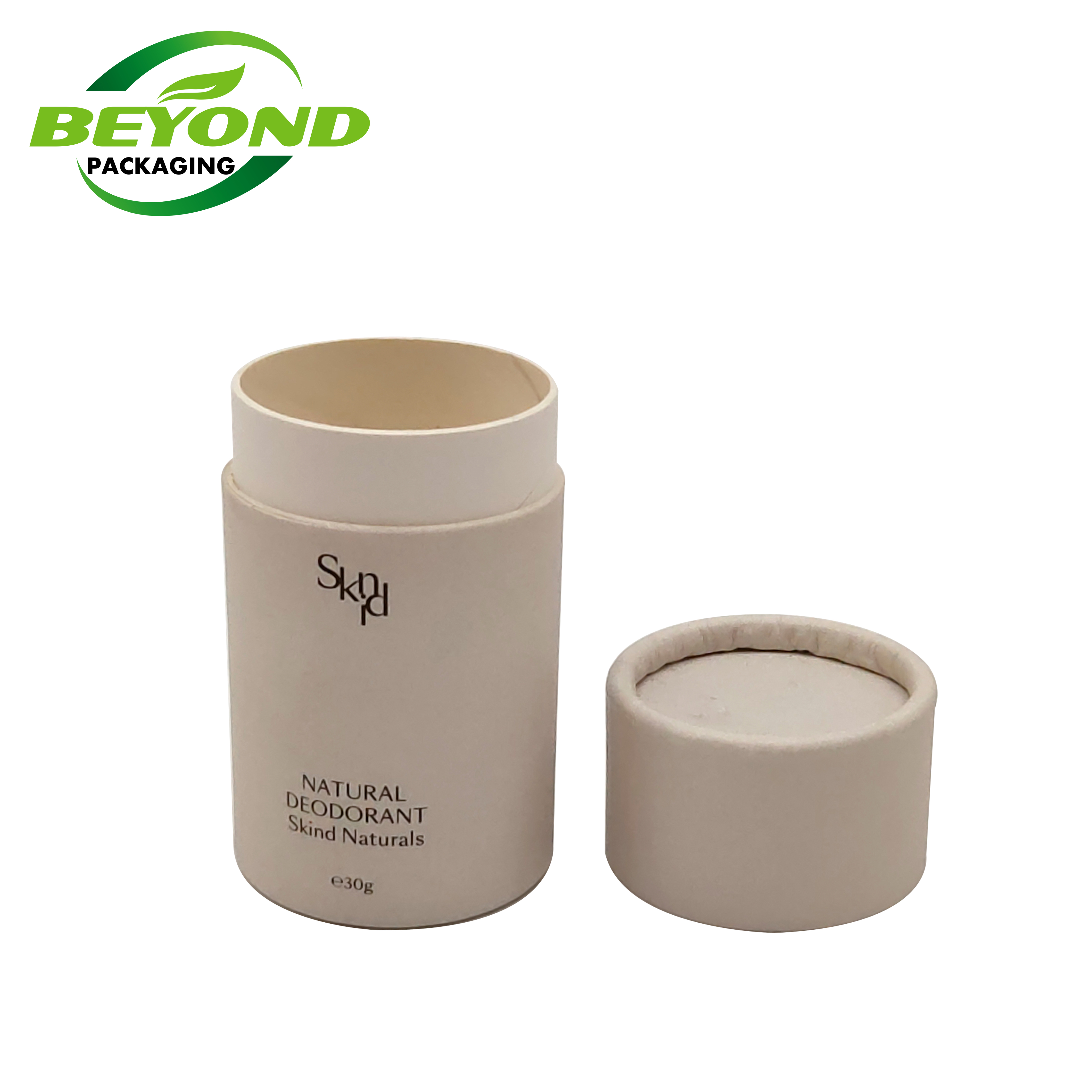 Custom Printing Recycled White Kraft Cardboard Compostable Container Push Up Paper Tube For Deodorant Packaging