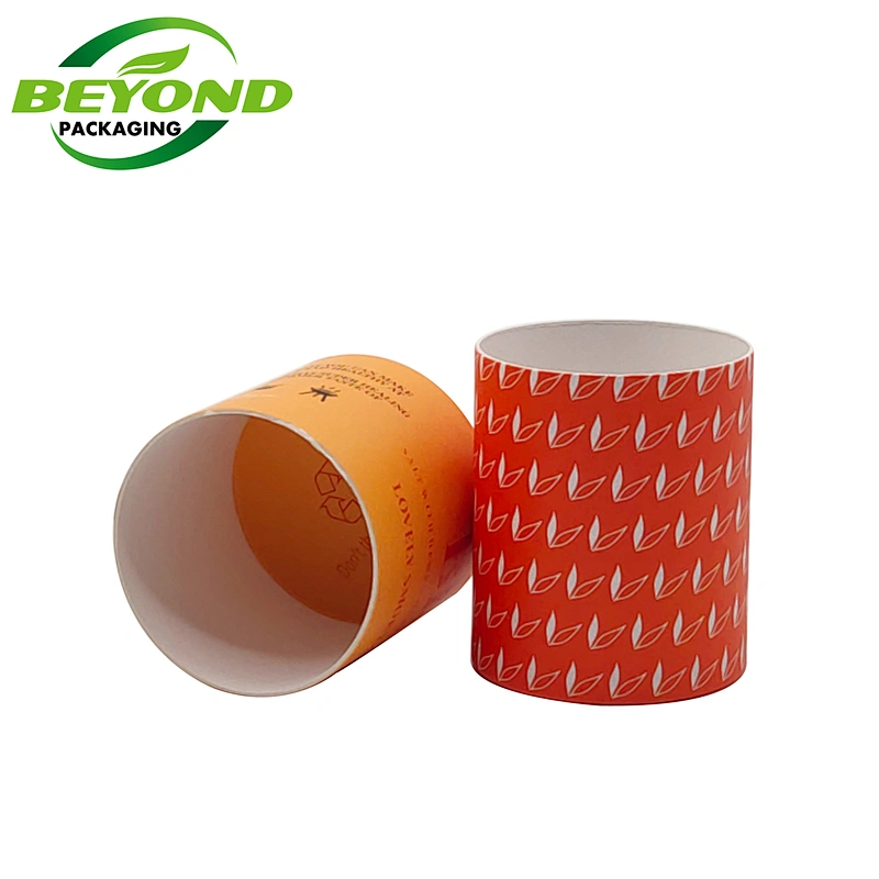 Custom rigid thick cardboard cylinder 3oz spice paper jar food grade paper sleeve paper tube packaging with logo printed