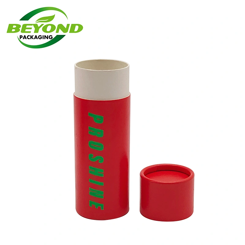 Eco-friendly Custom Brown White Black 60g/2oz Kraft Paper Deodorant Stick Packaging Oil Proof Paper Tube