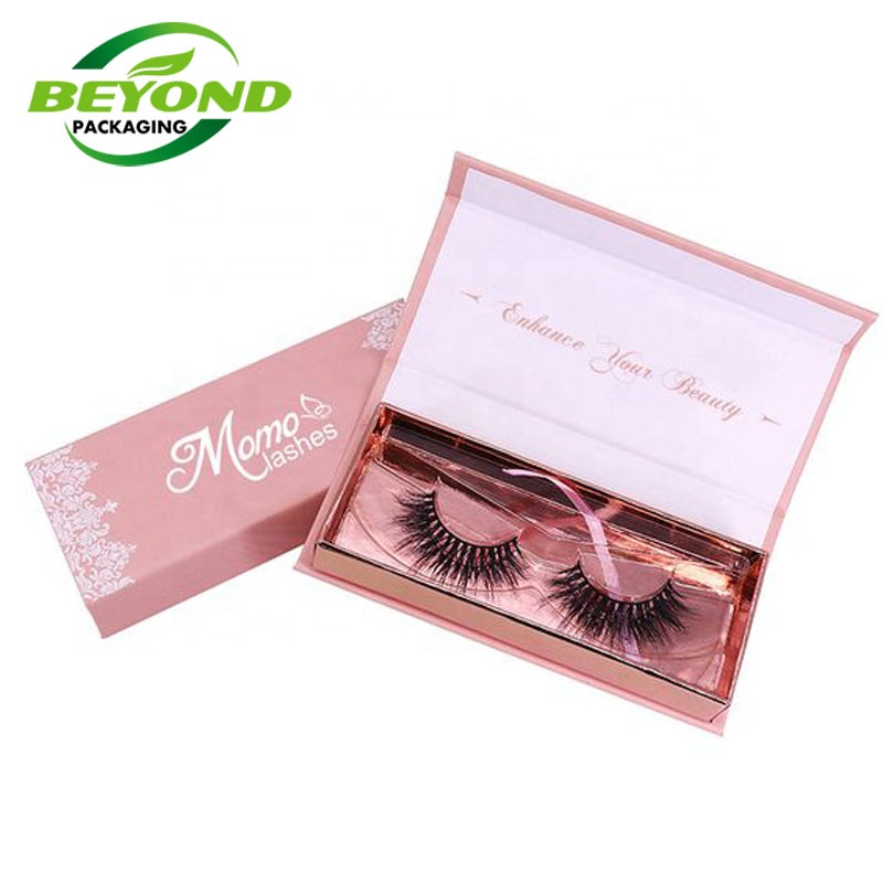 luxury custom logo print cosmetic extension storage pack magnetic closure gift packaging box for eyelash packaging
