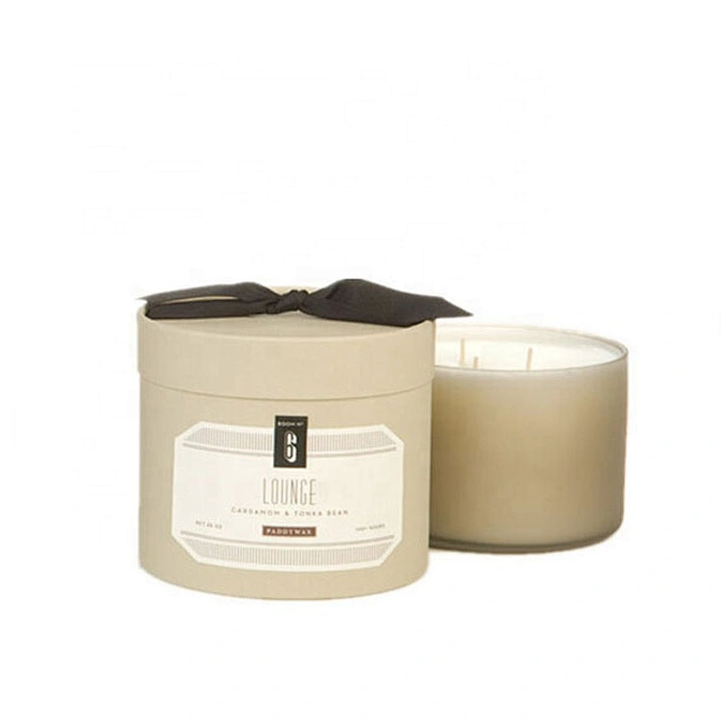 custom CMYK printing recycled kraft cardboard round box cylinder circle paper tube packaging for candle jar