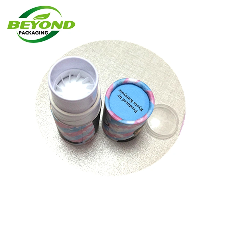 Wholesale Recyclable Cardboard Custom Design Twist Up Paper Tube For Lip Balm and Deodorant